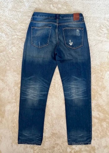 Kadın Mavi Bol Kesim Kot Pantolon - Görsel 6