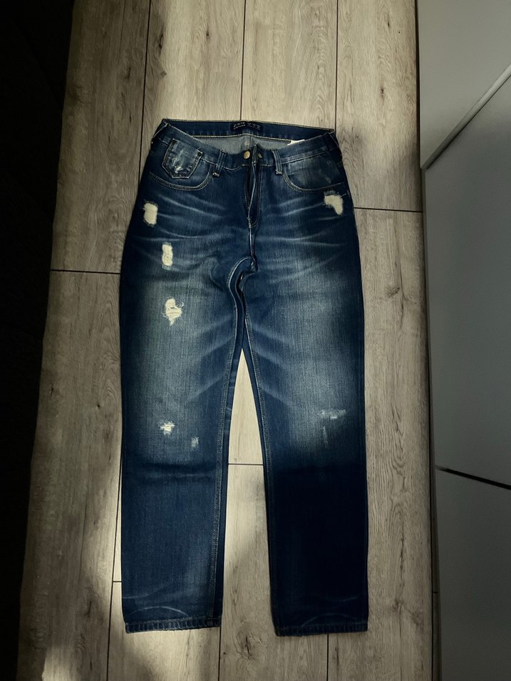 Kadın Mavi Bol Kesim Kot Pantolon - Görsel 3