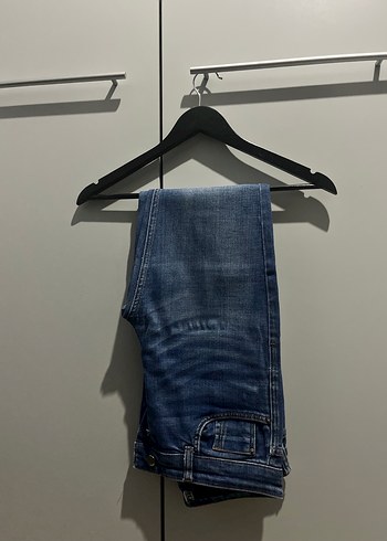 Kadın Mavi Kot Pantolon, İnce Kesim, Midi Boy - Görsel 2