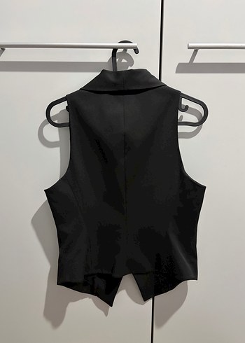 Siyah Düğmeli Kadın Yelek - Görsel 6