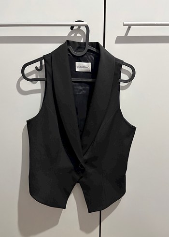 Siyah Düğmeli Kadın Yelek - Görsel 3