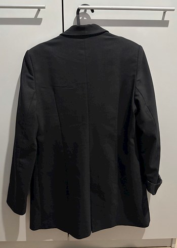 Düğmeli Siyah Kadın Blazer Ceket - Görsel 5