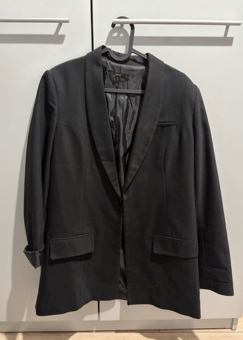 Düğmeli Siyah Kadın Blazer Ceket - Görsel 2