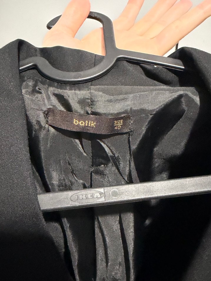 Düğmeli Siyah Kadın Blazer Ceket - Görsel 4