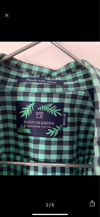Scotch & Soda Scotch soda orjinal erkek gomlek ekose