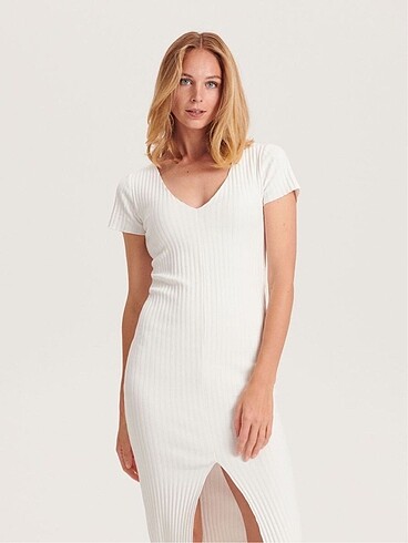 Beymen Reserved Midi Ribana Elbise