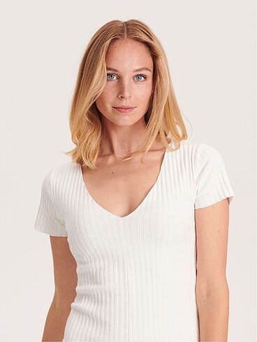 xs Beden Reserved Midi Ribana Elbise