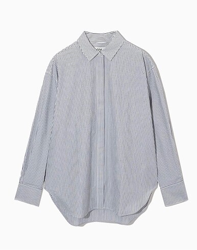 Cos Oversize Çizgili Poplin Gömlek