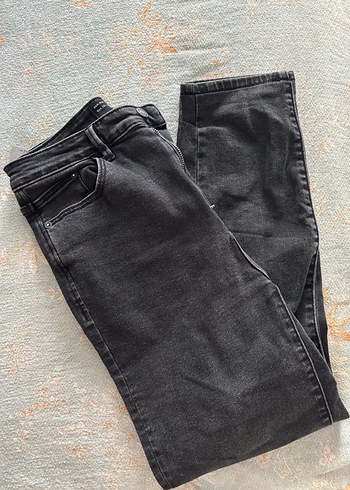Gri Kadın Midi Boy Regular Fit Denim Pantolon