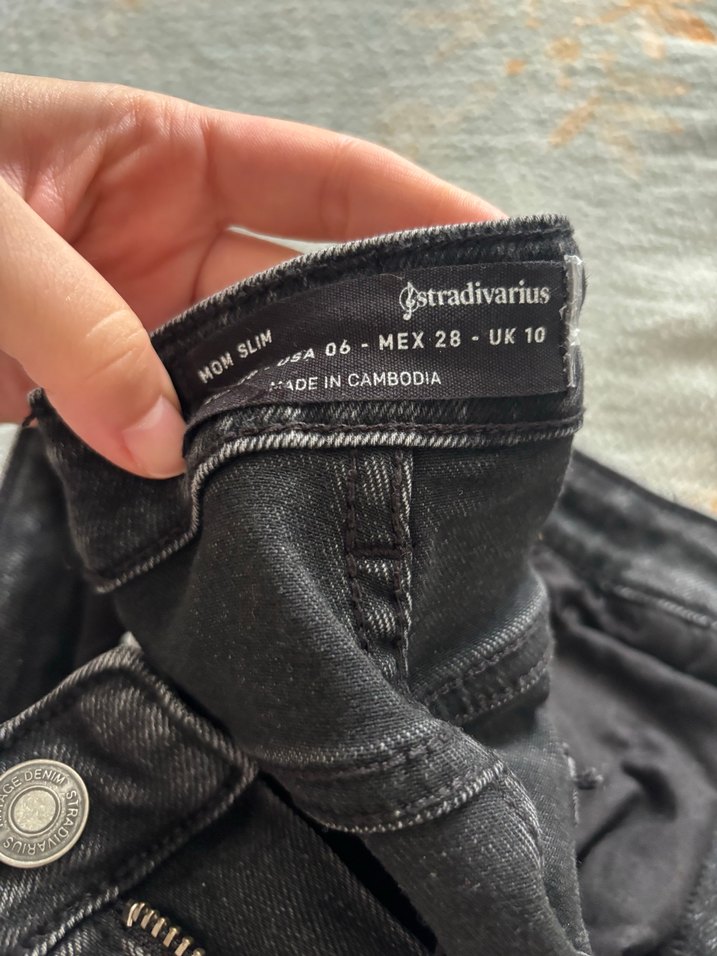 Gri Kadın Midi Boy Regular Fit Denim Pantolon - Görsel 3