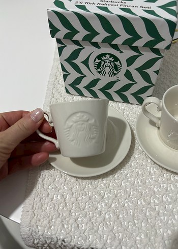 Beyaz Starbucks Kahve Fincanı Seti - Görsel 2