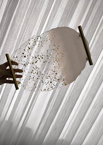 Parlak Altın Renkli Epoksi Tepsi - Görsel 2