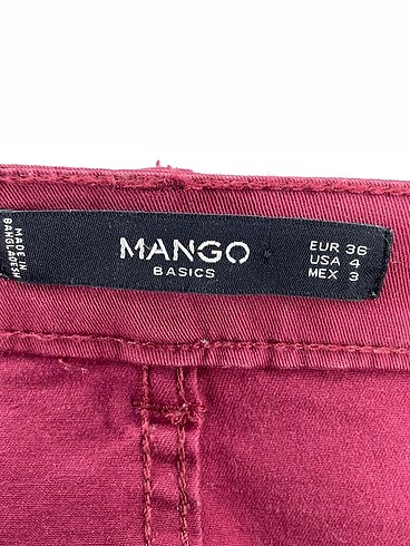 36 Beden bordo Renk Mango Jean / Kot %70 İndirimli.