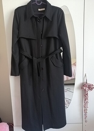 44 Beden siyah Renk Siyah kaşe kaban palto 