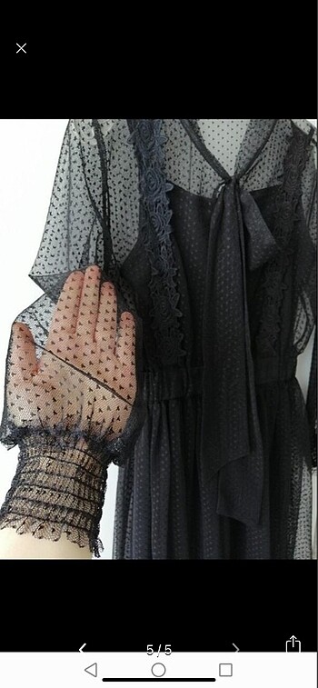 Trendyol & Milla Puanlı siyah tül elbise