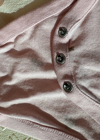 Pembe Fırfırlı Kız Bebek Kısa Kollu zıbın - Görsel 4