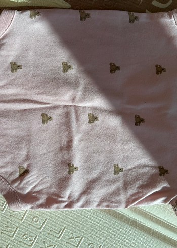 Pembe Fırfırlı Kız Bebek Kısa Kollu zıbın - Görsel 5