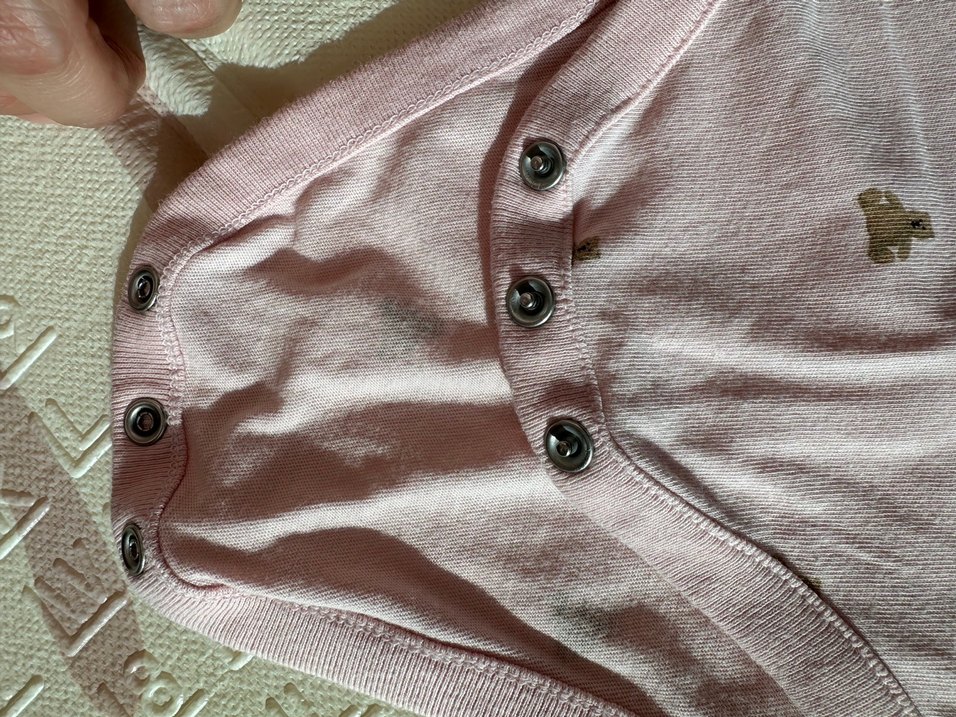 Pembe Fırfırlı Kız Bebek Kısa Kollu zıbın - Görsel 4