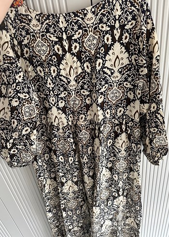 Boncuk Detaylı Nakışlı Bohem Uzun Elbise - Görsel 5