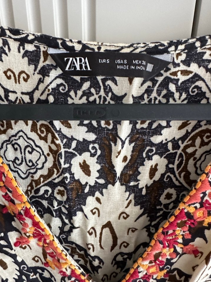 Boncuk Detaylı Nakışlı Bohem Uzun Elbise - Görsel 3