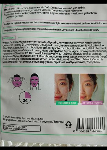 Kiper Cerum Kolajen Yüz Maskesi Paket İçinde 5 Adet - Görsel 6