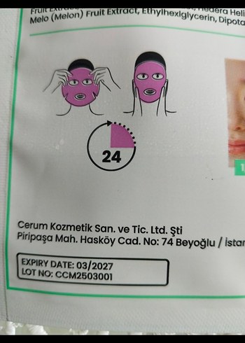 Kiper Cerum Kolajen Yüz Maskesi Paket İçinde 5 Adet - Görsel 2