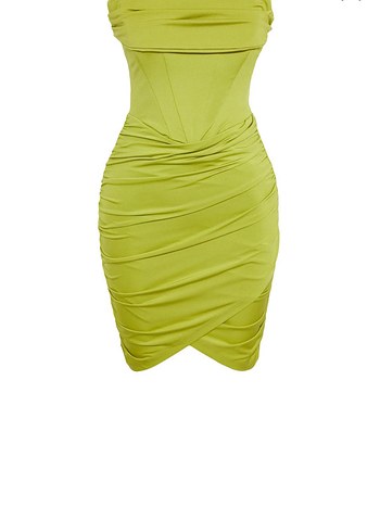 Trendyol & Milla Drapeli Straplez Mini Elbise