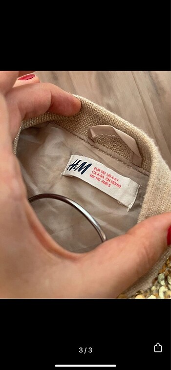 5 Yaş Beden H&M pullu 5 yaş ceket