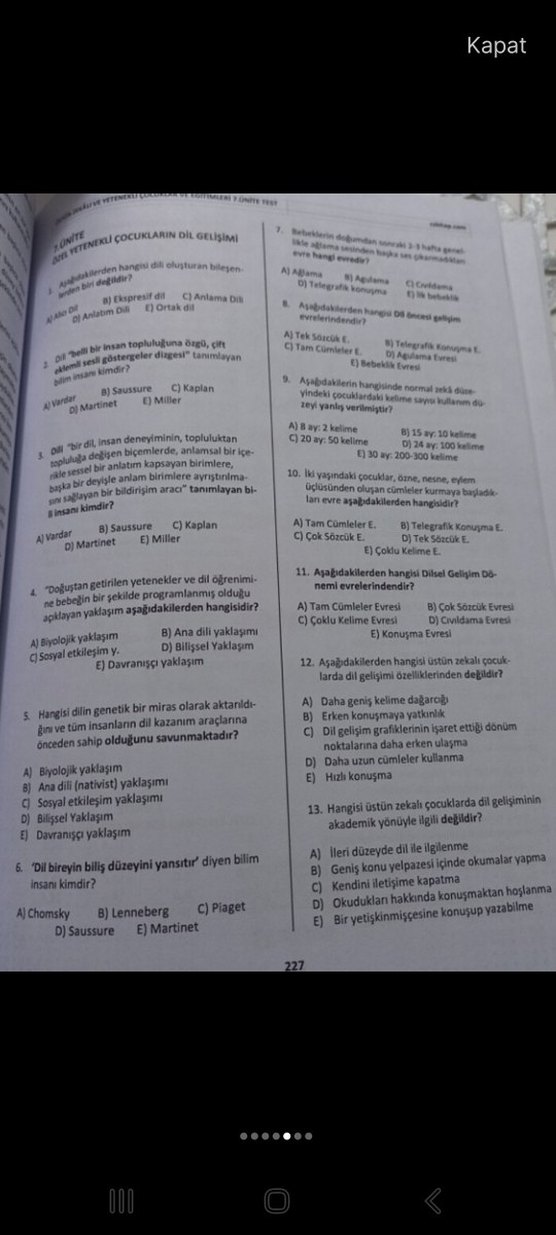 Auzef çocuk gelişimi lisans ders  Kitap 2025 Güncel - Görsel 3