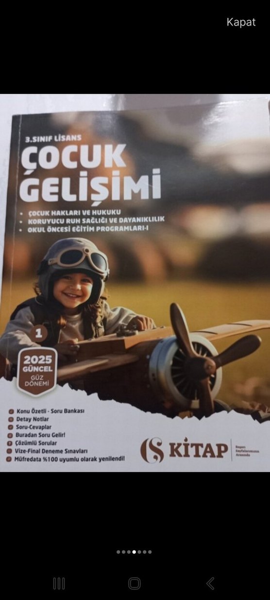 Auzef çocuk gelişimi lisans ders  Kitap 2025 Güncel - Görsel 2
