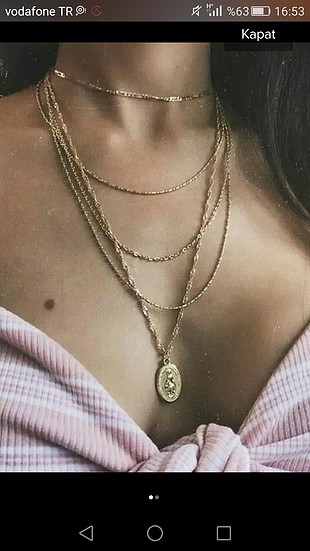 Accessorize katlı kolye