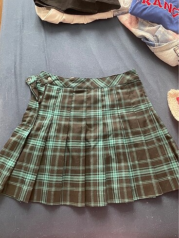 H&M Kareli Pileli Etek