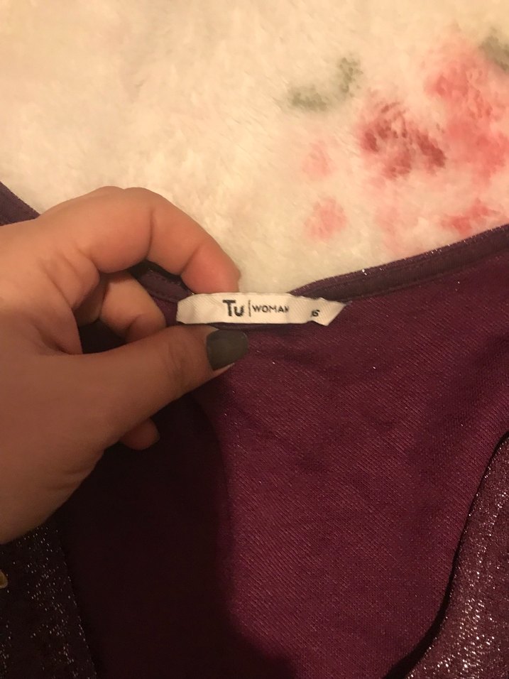 Bordo Parlak V Yaka  Tulum - Görsel 3