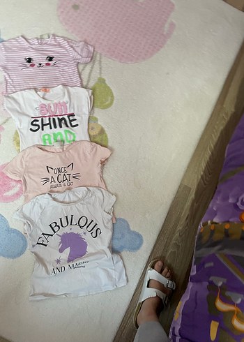 Kız Çocuk yazlık kısa kol tişört - Görsel 5