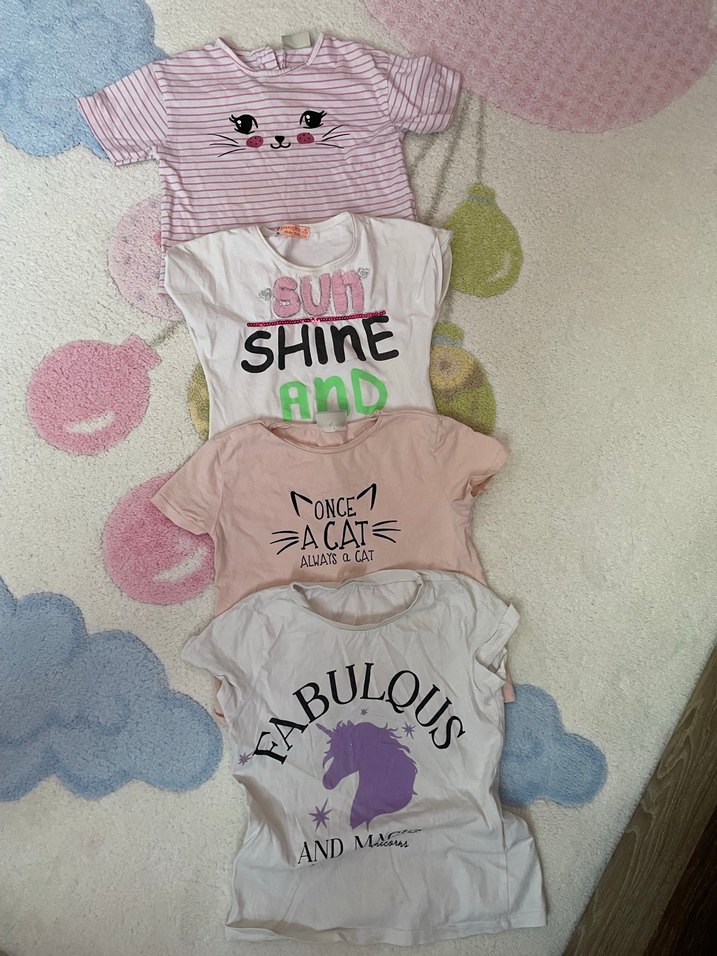 Kız Çocuk yazlık kısa kol tişört - Görsel 4