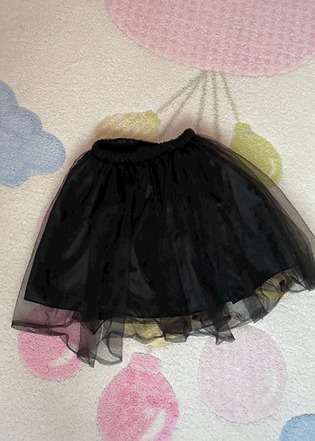 Kız Çocuk Siyah Fırfırlı Gotik Etek - Görsel 3