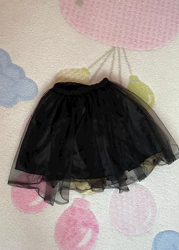 Kız Çocuk Siyah Fırfırlı Gotik Etek - Görsel 4