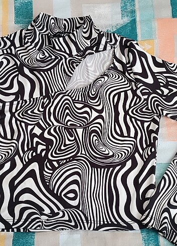 m Beden çeşitli Renk Zebra bluz 