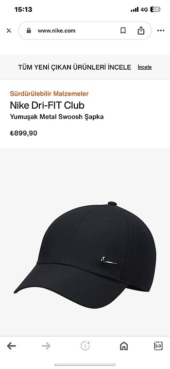 Nike şapka cap