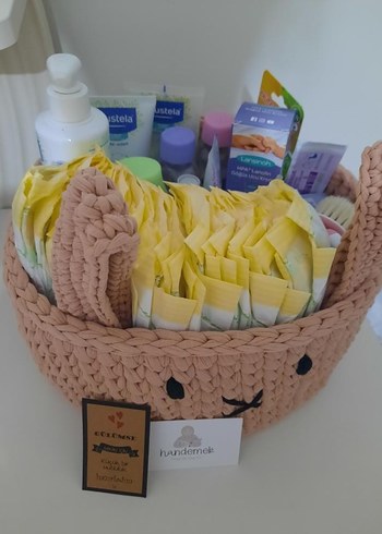 Sarı Pastel Sepet ve Saklama Çantası