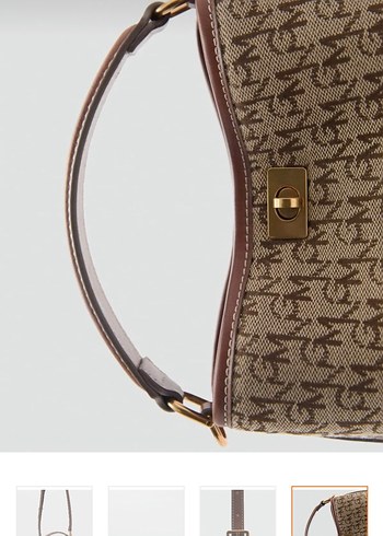 Beden Mongo logo desenli mini shopper çanta