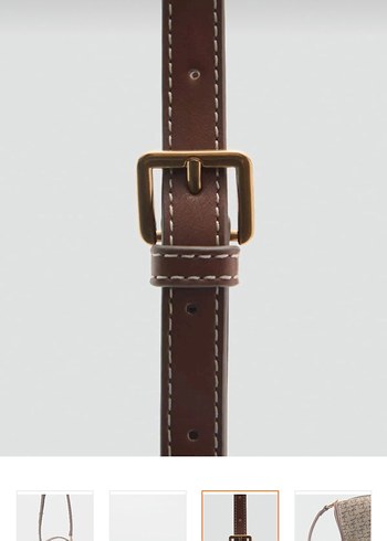 Beden kahverengi Renk Mongo logo desenli mini shopper çanta