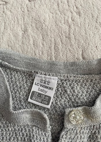 Kız Çocuk Gri Triko Hırka - Görsel 3