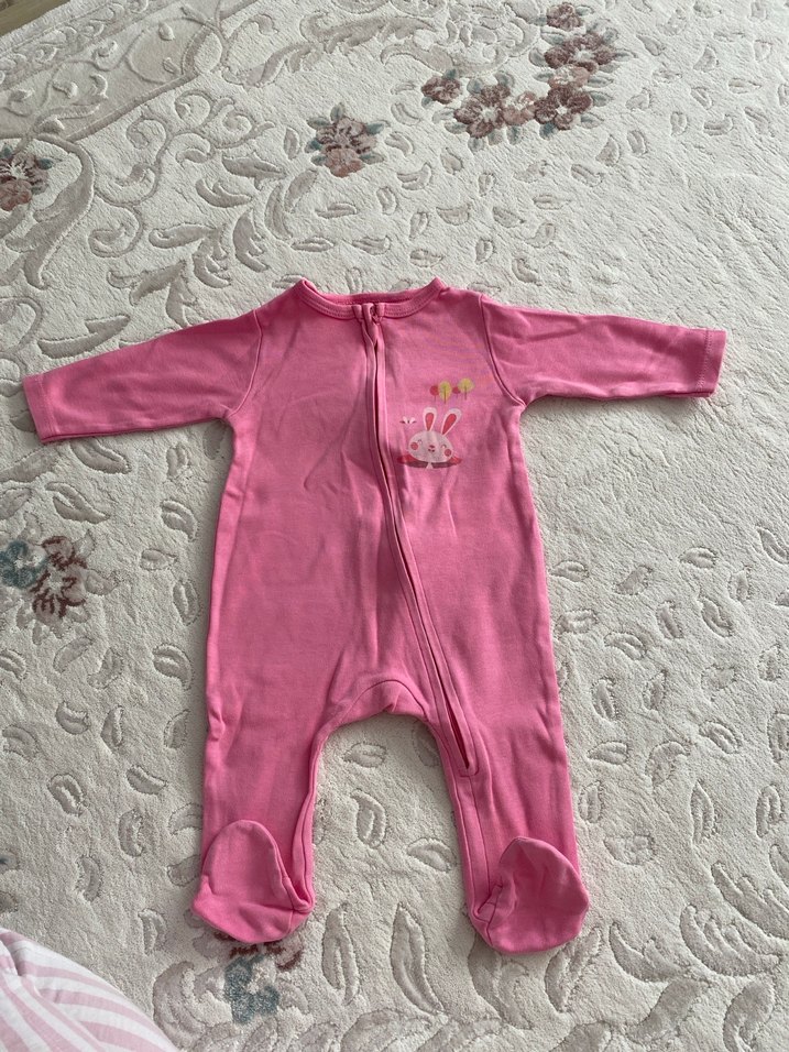 Fermuarlı Pembe Bebek Tulumlar - Görsel 4