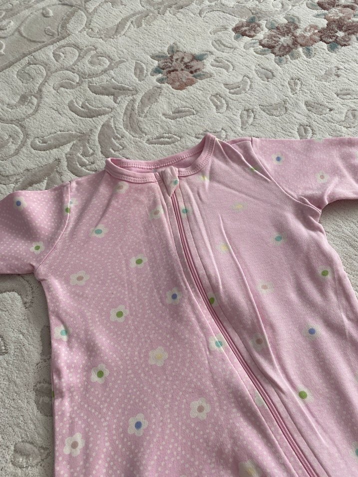 Fermuarlı Pembe Bebek Tulumlar - Görsel 2