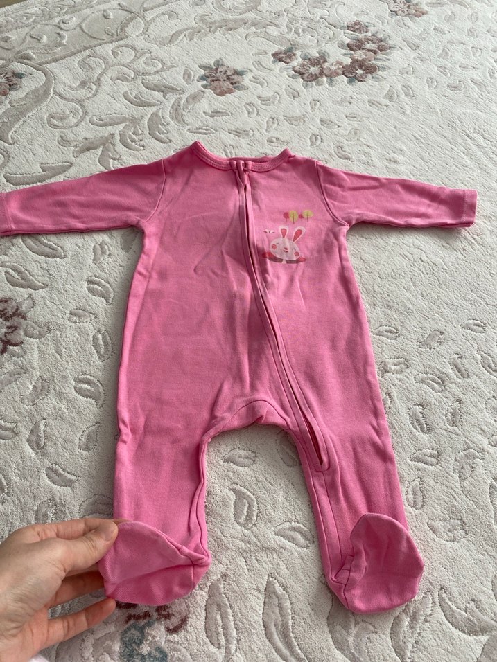 Fermuarlı Pembe Bebek Tulumlar - Görsel 5