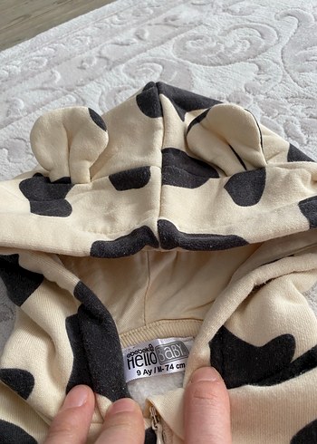 Krem Zebra Desenli Bebek Tulumu - Görsel 3