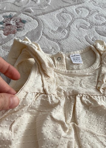 Bebek Kız Fırfırlı Beyaz Tulum - Görsel 2