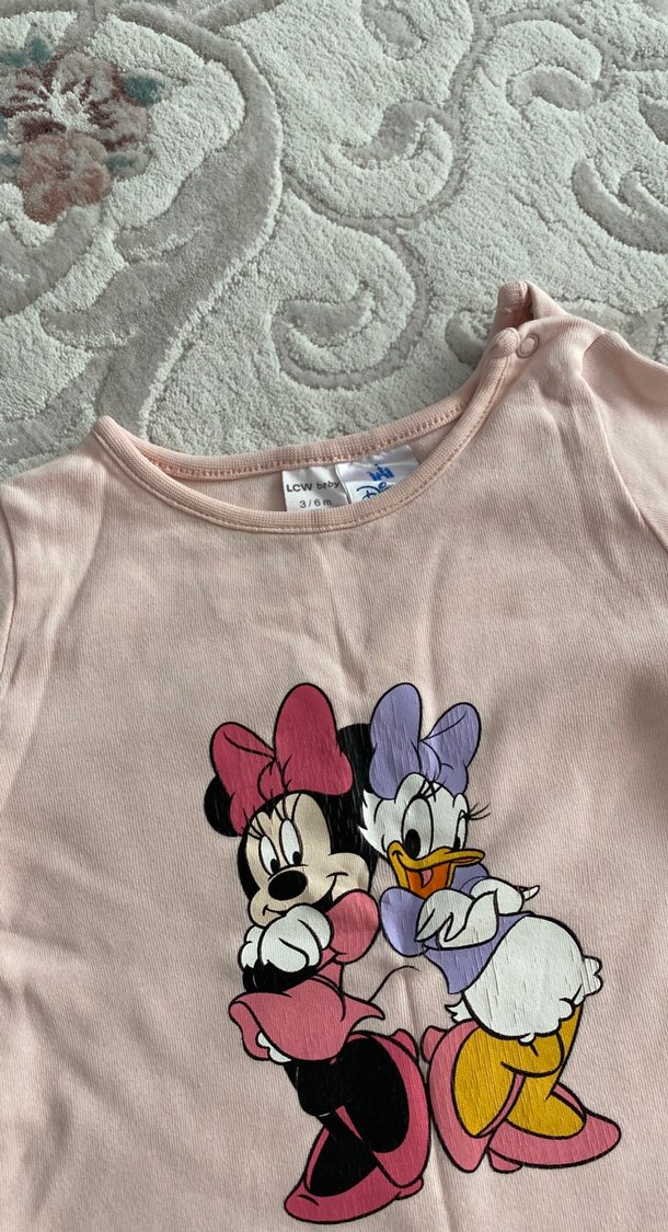 Pembe Baskılı Bebek Kız Tulum - Görsel 2