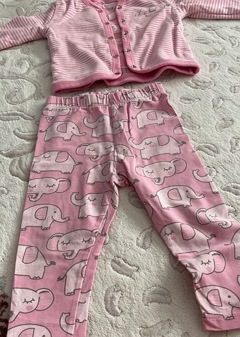 Pembe Uzun Kollu Bebek Kız Takımı - Görsel 4